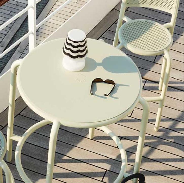 Fatboy Toni Haute Bistreau mist green Bartafel NIEUW in doos, Huis en Inrichting, Tafels | Bijzettafels, Nieuw, Rond, 60 cm of meer