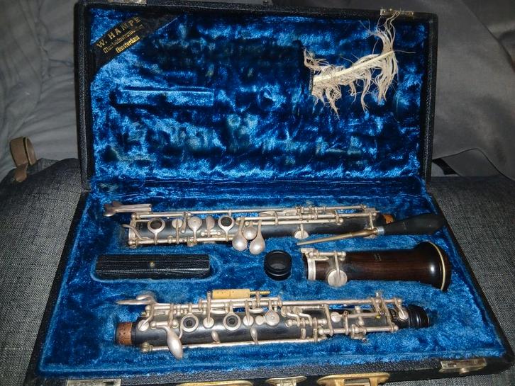 Antieke Klarinet hobo met Originele Koffer - Onbeschadigd, Muziek en Instrumenten, Blaasinstrumenten | Klarinetten, Gebruikt, Overige typen