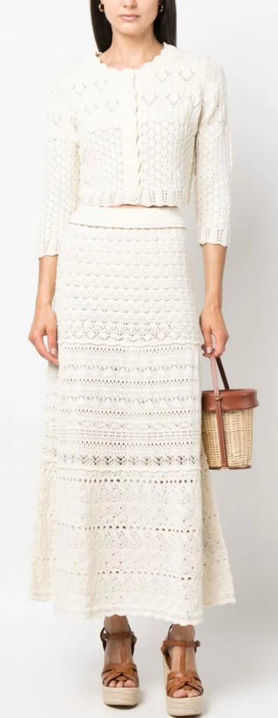 BA&SH MAXI ROK, KLEUR ECRU MAAT S (NEW €265) NIEUW💛💛💛, Kleding | Dames, Overige kleuren, Nieuw, Ophalen of Verzenden, Maat 36 (S)