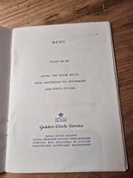 Menukaart van flight kl 867., Verzamelen, Ophalen of Verzenden, Zo goed als nieuw