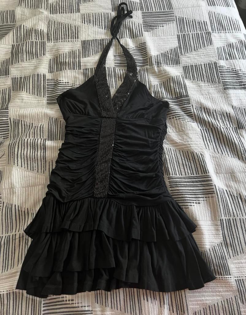 Zwarte halterjurkje. Maat M.  Merk, Kleding | Dames, Jurken, Maat 38/40 (M), Zwart, Ophalen of Verzenden, Zo goed als nieuw