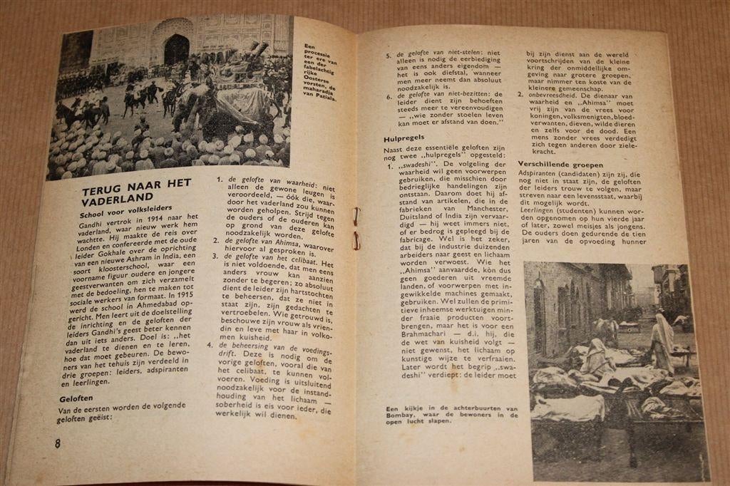 Gandhi [1947] — Vintage Verslag van zijn Vredestocht India, Ophalen of Verzenden, Gelezen, Overige onderwerpen, Achtergrond en Informatie