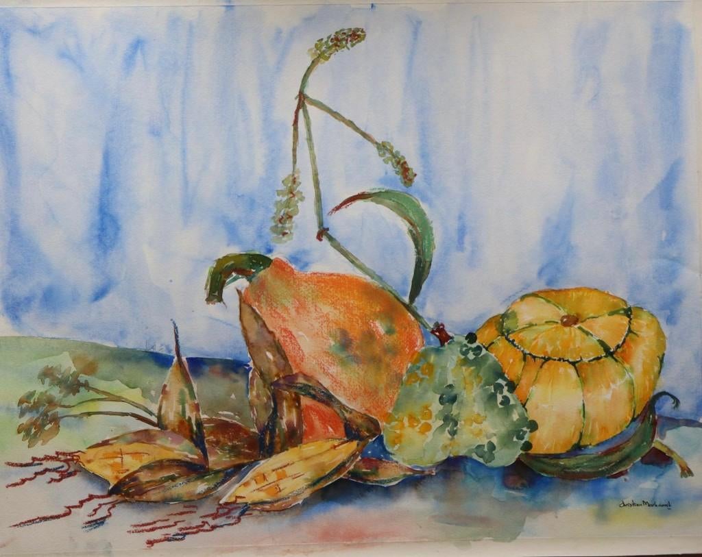 Aquarel kalebassen, Ophalen