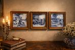 3 vintage tegel schilderijtjes, Ophalen of Verzenden