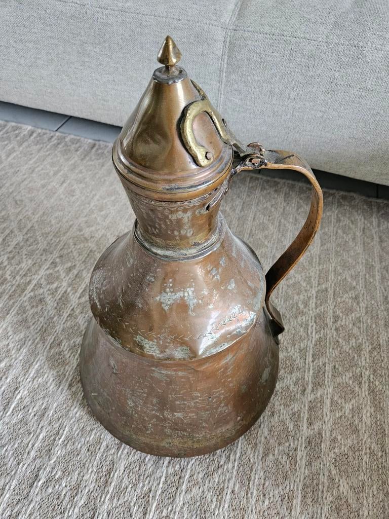 Antieke Koperen Waterfles - 37 cm doorsnede, 55 cm hoog, Antiek en Kunst, Ophalen