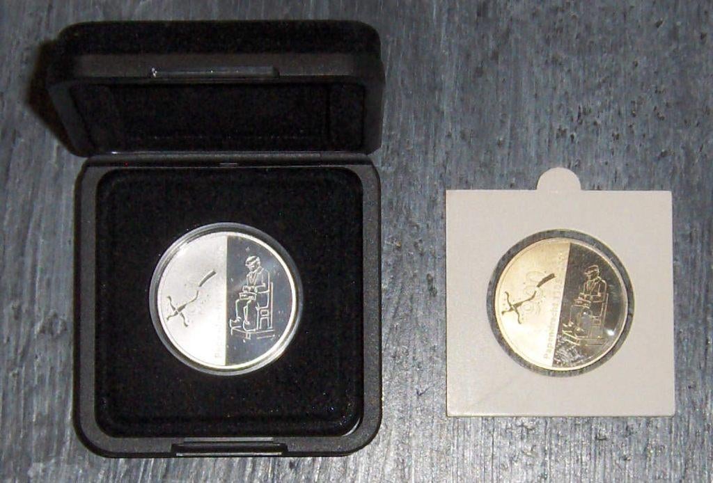 2 betaalpenningen Papendrecht, waarvan 1 zilver, Verzenden, Zilver, Nederland