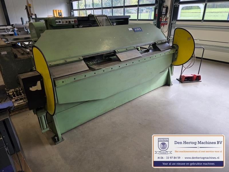 Vingerzetbank JORG 2570x3,2mm hydraulisch 2mm RVS 400V, Ophalen, Gebruikt