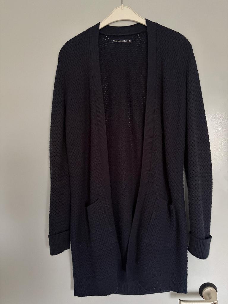 Abercrombie & Fitch, donker blauw vest, maat XS, Blauw, Ophalen of Verzenden, Zo goed als nieuw, Maat 34 (XS) of kleiner