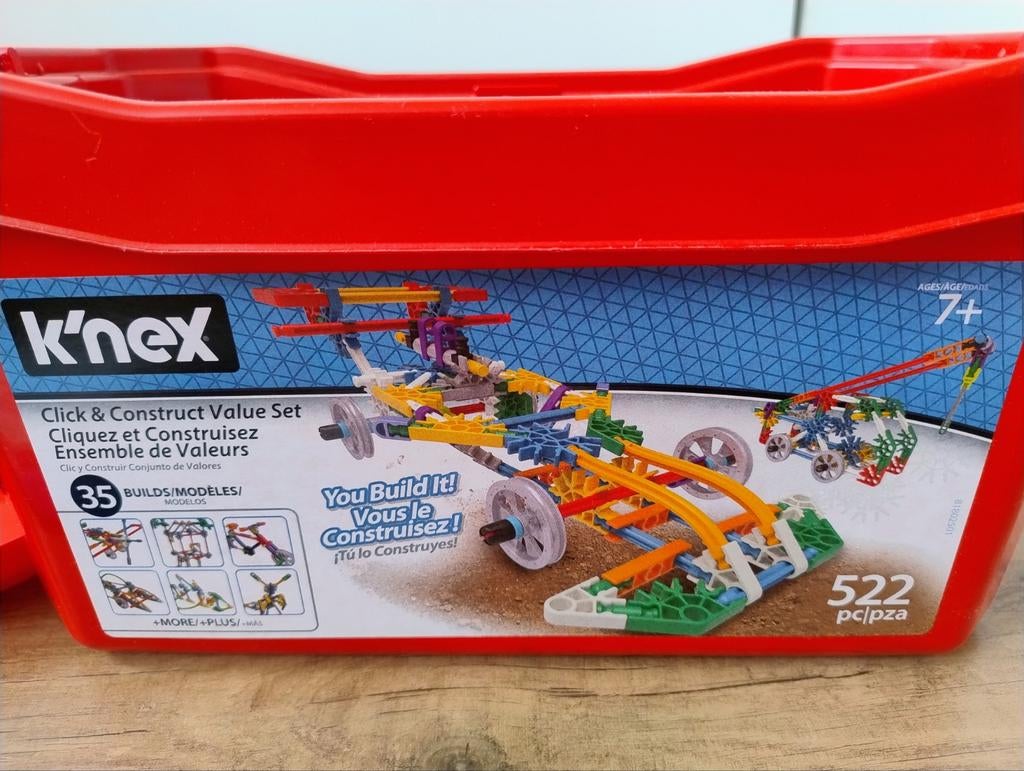 K'nex in opbergdoos met boekje, Kinderen en Baby's, Speelgoed | Bouwstenen, Ophalen of Verzenden, K'nex