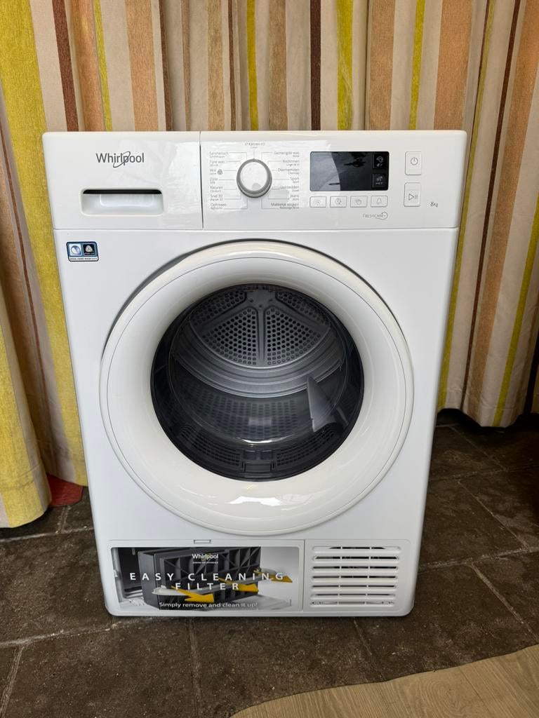 Whirlpool 8KG Warmtepompdroger | Werkt Goed | Schoon, Witgoed en Apparatuur, Wasdrogers, Ophalen, 6 tot 8 kg, Gebruikt, Minder dan 85 cm