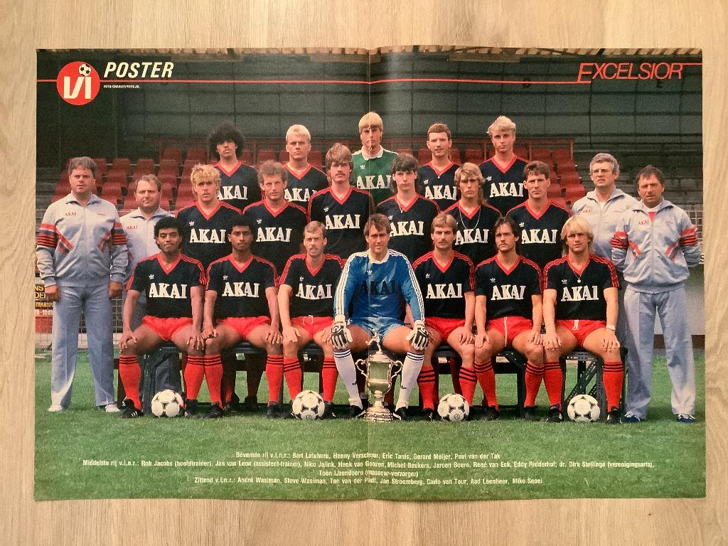Poster Excelsior Half Jaren 80, Ophalen of Verzenden, Zo goed als nieuw, Overige binnenlandse clubs, Poster, Plaatje of Sticker