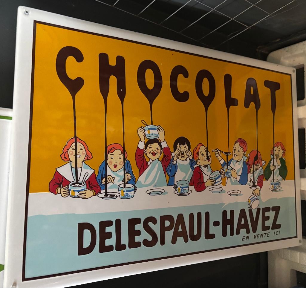 emaille reclamebord delespaul, Ophalen of Verzenden, Nieuw, Reclamebord