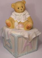 Cherished Teddies Muziekdoos Baby op Blok, Verzamelen, Ophalen of Verzenden, Zo goed als nieuw, Beeldje, Cherished Teddies