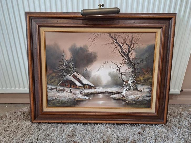 Cornelis Bruinsma 1942 winter landschap, Antiek en Kunst, Kunst | Schilderijen | Klassiek, Ophalen