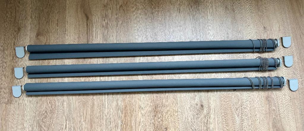 Rolgordijn (3 stuks) z.g.a.n.!, Ophalen, 100 tot 150 cm, Zo goed als nieuw, Grijs