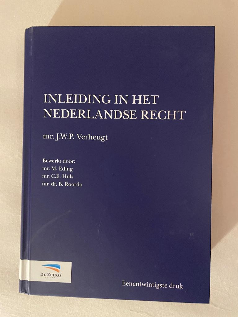 Inleiding in het Nederlands recht, Boeken, Ophalen of Verzenden, Zo goed als nieuw, J.W.P. Verheugt, Nederlands