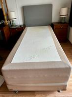 Elektrisch verstelbare Swiss Sense boxspring 90 bij 210,, Ophalen, 90 cm, Eenpersoons, Grijs