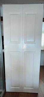 Witte houten vouwdeur 82x197 cm, Ophalen, Gebruikt, 80 tot 100 cm, Binnendeur