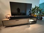 Modern TV meubel met opbergruimte, Ophalen, 150 tot 200 cm, Zo goed als nieuw, Glas