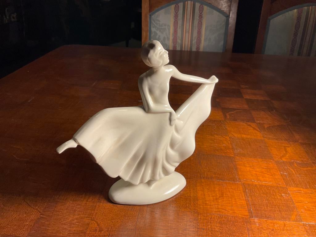 Plateel Art Deco Danseres, Antiek en Kunst, Ophalen of Verzenden