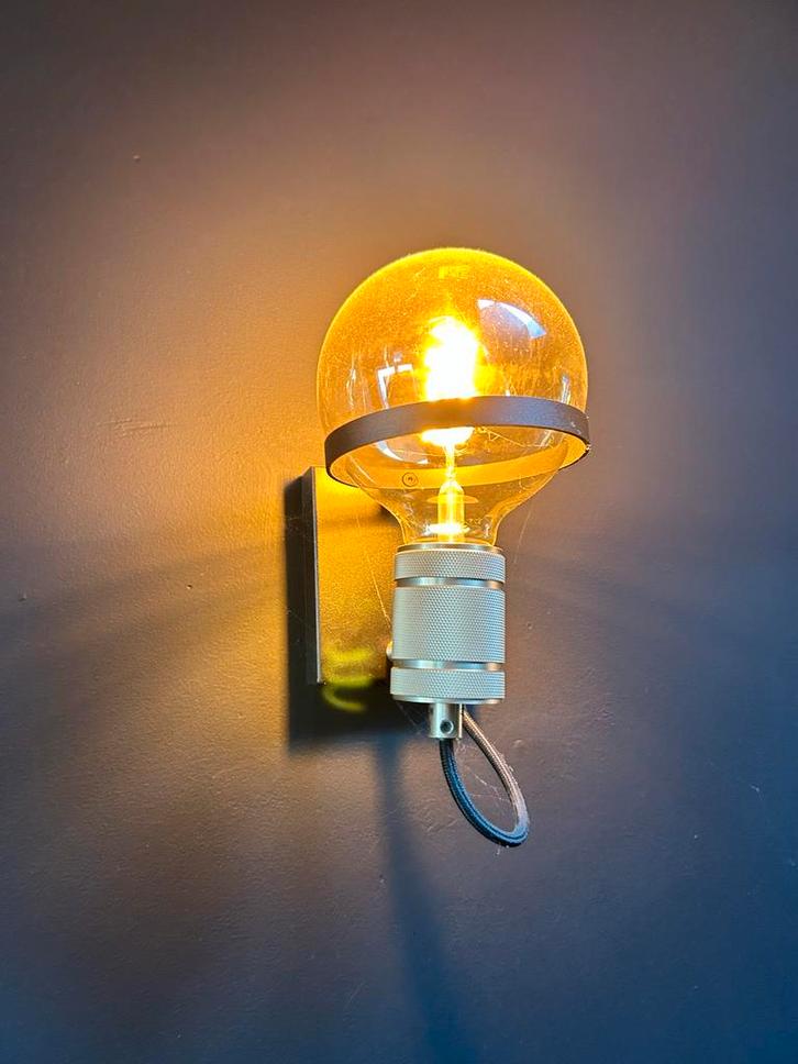 Chique gouden wandlampen met lampenbol (5 stuks), Huis en Inrichting, Lampen | Wandlampen, Zo goed als nieuw, Metaal, Ophalen