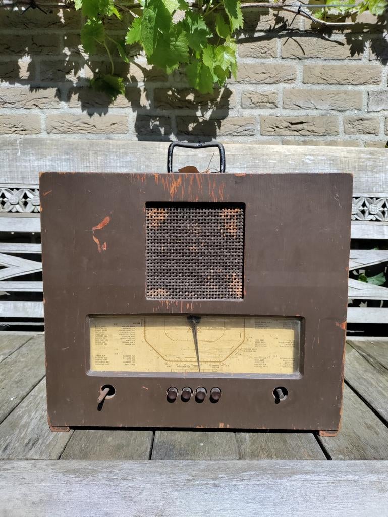 Bijzondere Britse radio uit WO 2 prachtige Eyecatcher., Verzamelen, Militaria | Tweede Wereldoorlog, Ophalen of Verzenden, Overige soorten