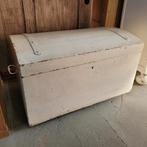 Brocante oude houten grote kist dekenkist speelgoedkist, Ophalen, Minder dan 50 cm, Gebruikt, 50 tot 75 cm