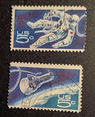 USA1967 ruimtevaart II, Postzegels en Munten, Ophalen of Verzenden, Gestempeld, Midden-Amerika