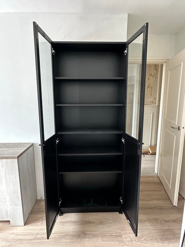 Ikea Billy boekenkast met glazen deuren, Ophalen, 200 cm of meer, 50 tot 100 cm, Zo goed als nieuw