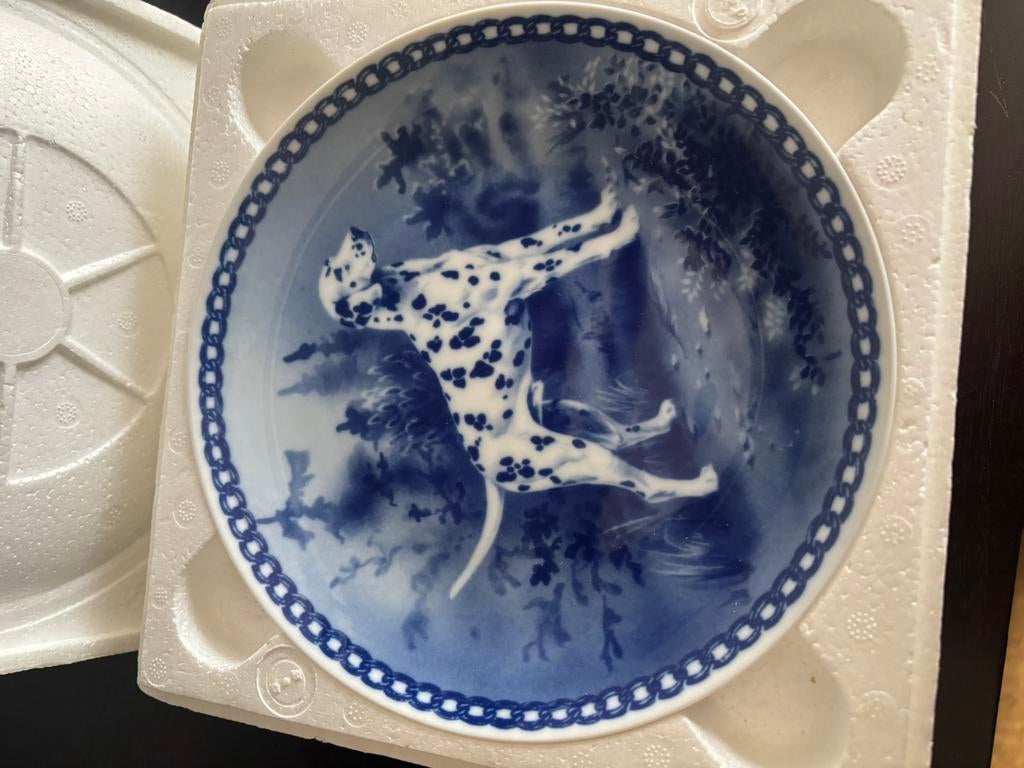 Honden bord delftsblauw, Ophalen of Verzenden