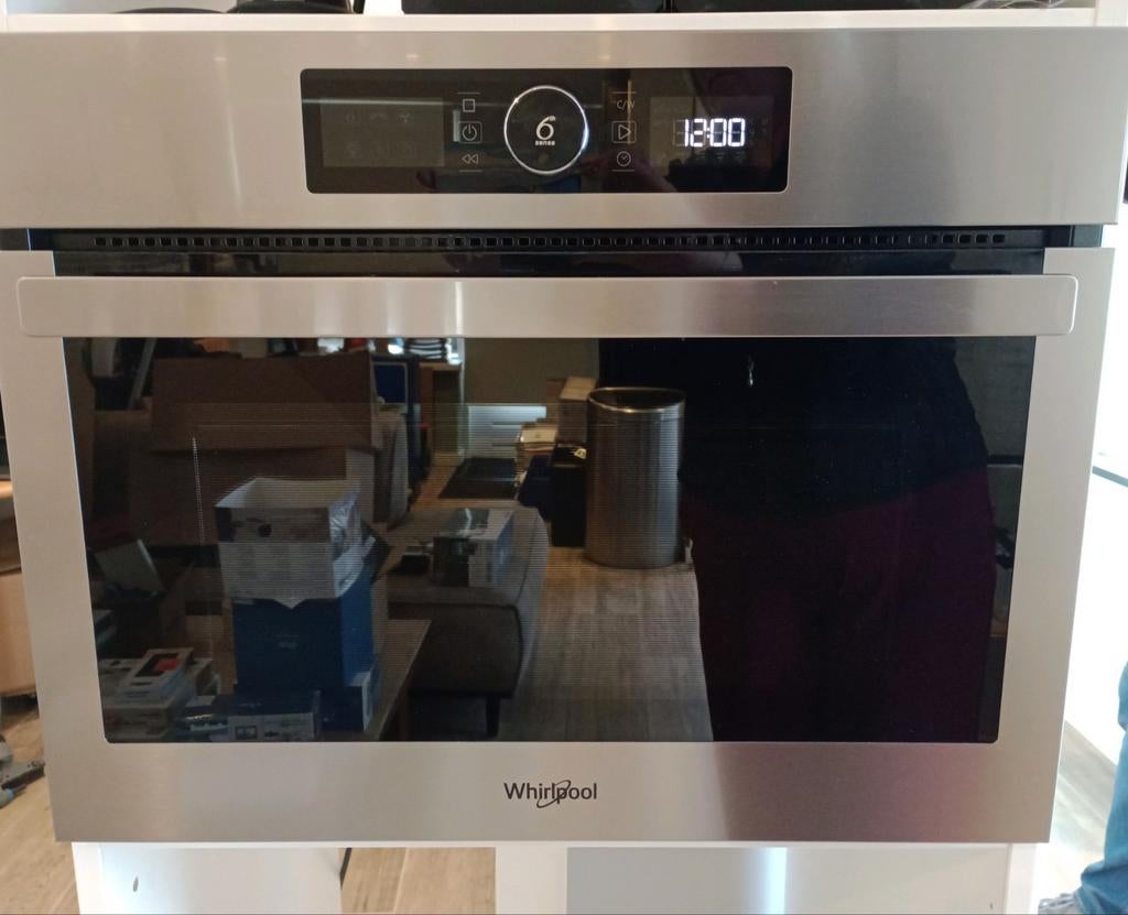 Whirlpool inbouw Combi magnetron, 60 cm of meer, Zo goed als nieuw, Oven met grill, Inbouw