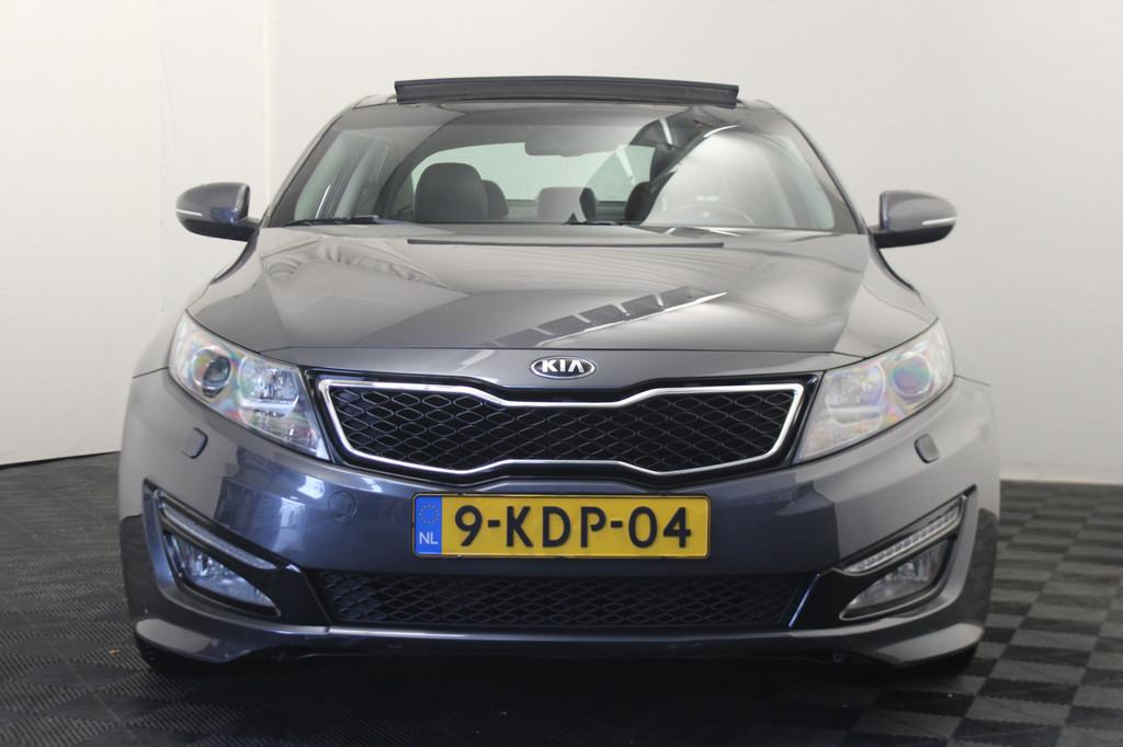 Kia Optima 2.0 CVVT Hybrid Super Pack |Pano|Stoelverw.|, Auto's, Kia, Euro 5, Gebruikt, Zwart, 4 cilinders