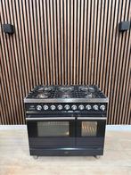 Prachtige Antraciet Boretti Fornuis 90 cm (Gratis bezorgen), 5258sh, Ophalen of Verzenden, Zo goed als nieuw, Energieklasse A of zuiniger