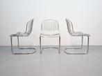 3 Draadstoelen Buisframe Jaren '70 - Gastone Rinaldi Stijl, Ophalen, Gebruikt, Overige kleuren, Drie