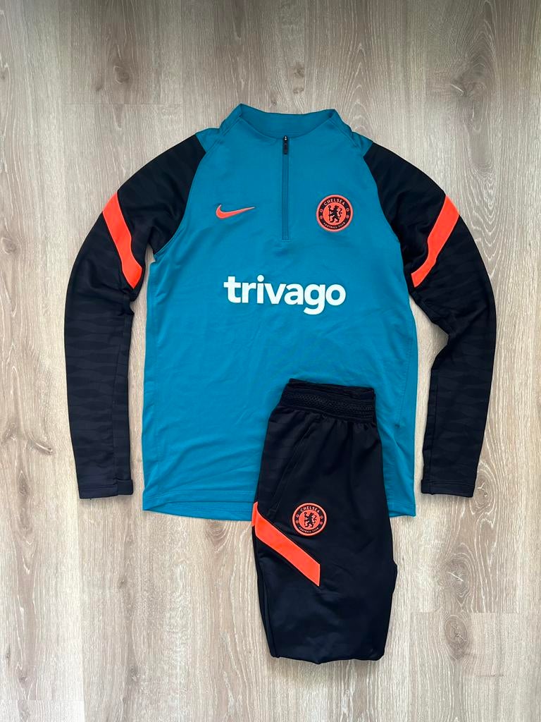 Chelsea trainingspak Nike 21/22 maat 170/XS, Blauw, Ophalen of Verzenden, Zo goed als nieuw, Nike