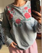 Gedragen Pijama Trui met Bloemenprint disney, Verzenden, Gedragen, Maat 38/40 (M), Grijs