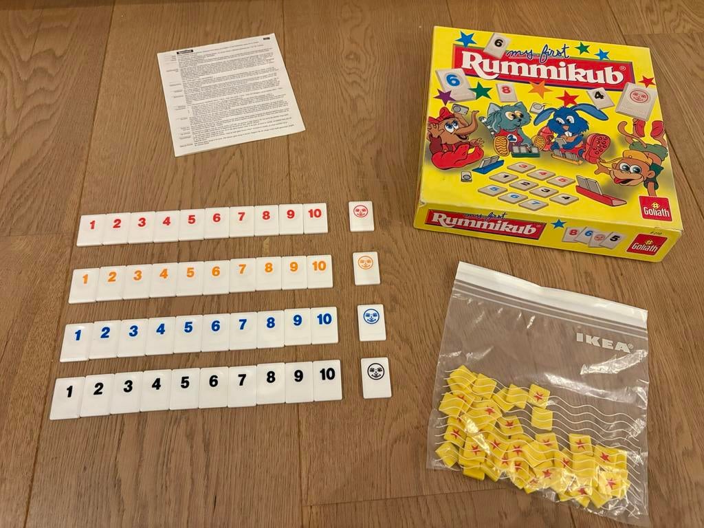 Leuk spel My First Rummikub compleet Goliath, Ophalen of Verzenden, Zo goed als nieuw