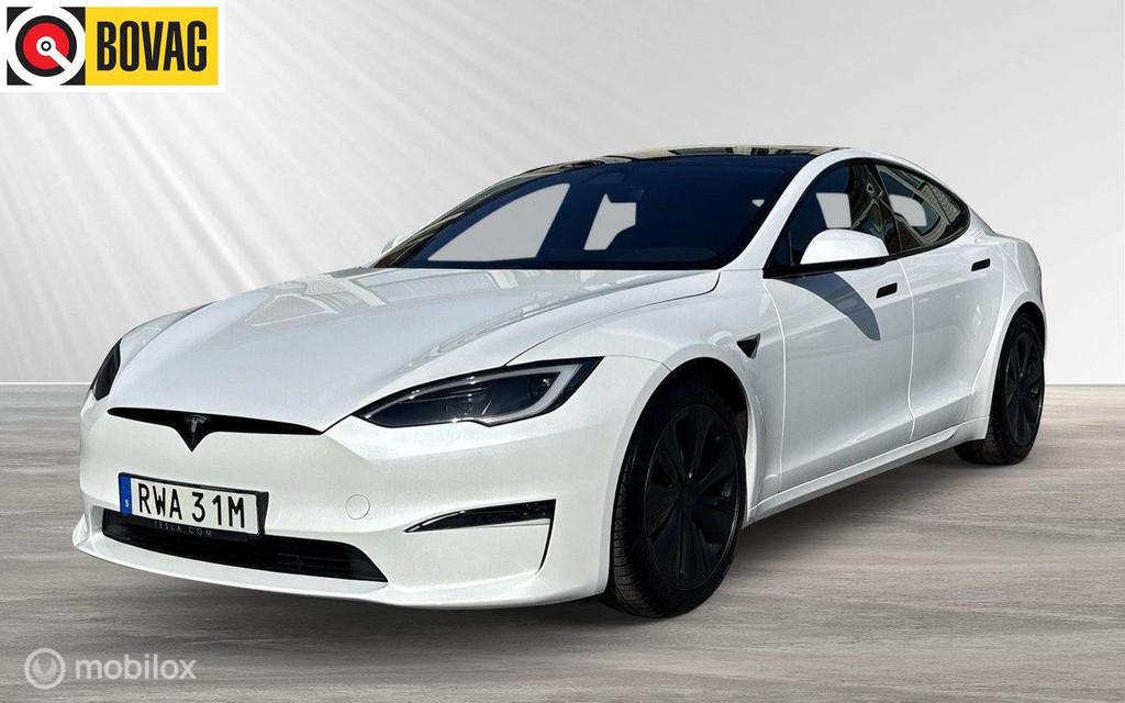 Tesla Model S Long Range HW4, 670pk, Yoke, trekhaak, Auto's, Tesla, Automaat, Gebruikt, 2069 kg, Model S