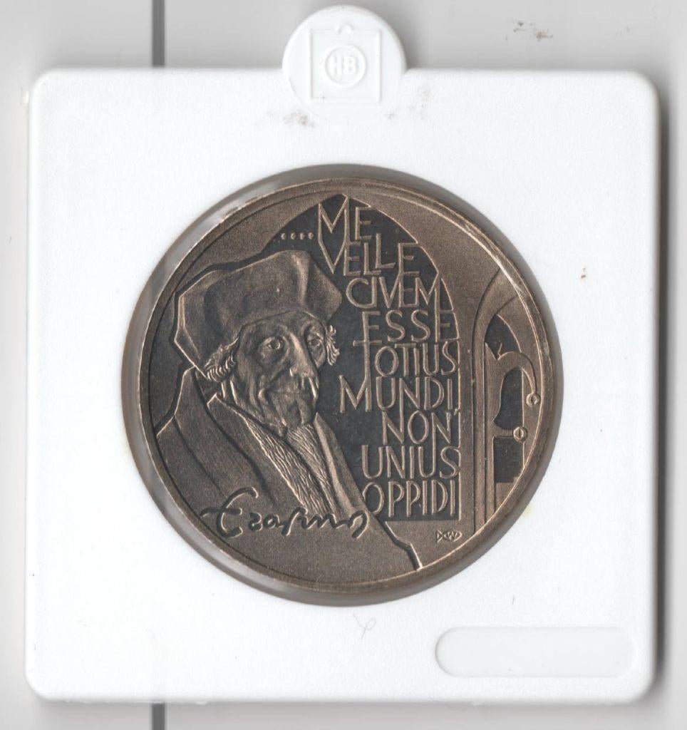 Munt: 2½ ECU 1991 Erasmus van Rotterdam, Postzegels en Munten, Munten | Nederland, Ophalen of Verzenden, Vóór koninkrijk, Overige waardes