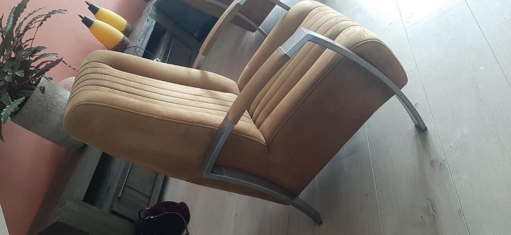 Mooie velourse stoelen, Ophalen of Verzenden, Stof, Minder dan 150 cm