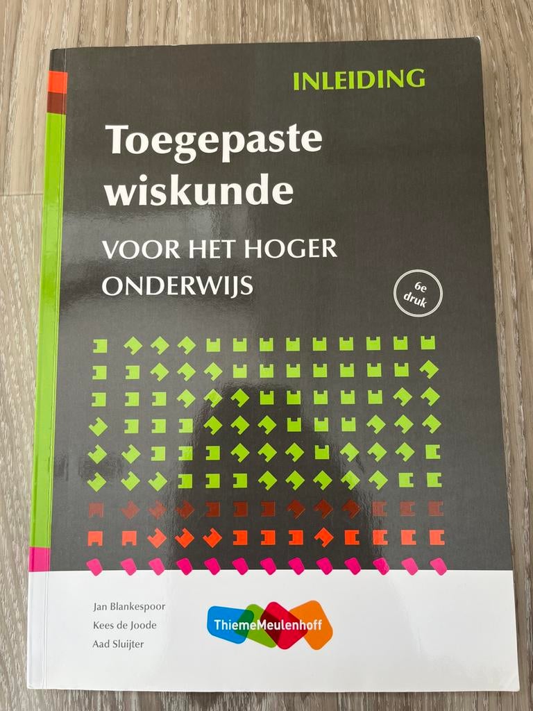 Toegepaste wiskunde inleiding voor het hoger onderwijs, Ophalen of Verzenden, Zo goed als nieuw, Bouwkunde