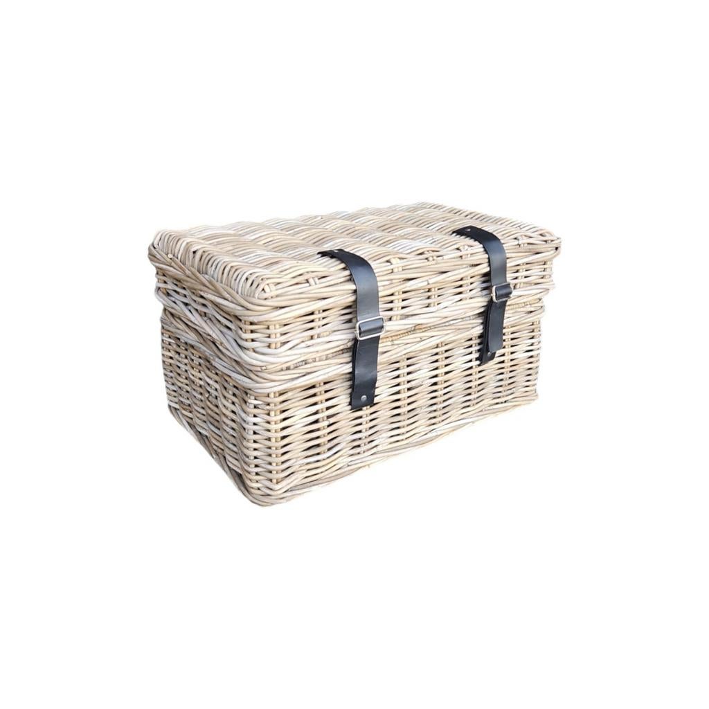 Rieten mand met leren sluiting, Mand, Nieuw, Ophalen of Verzenden, Riet
