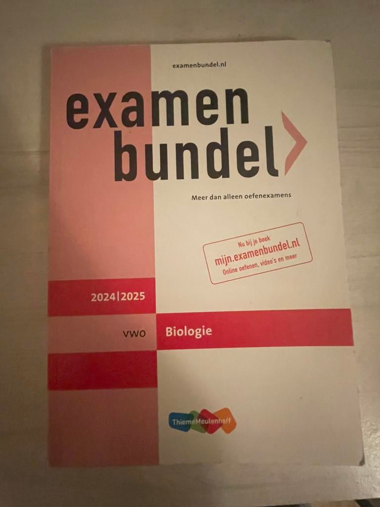 Examenbundel biologie vwo, Boeken, Schoolboeken, Ophalen of Verzenden, Zo goed als nieuw, VWO, Biologie