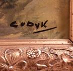 Heel oud schilderij van C v Dyk of L v Dyk, Antiek en Kunst, Ophalen