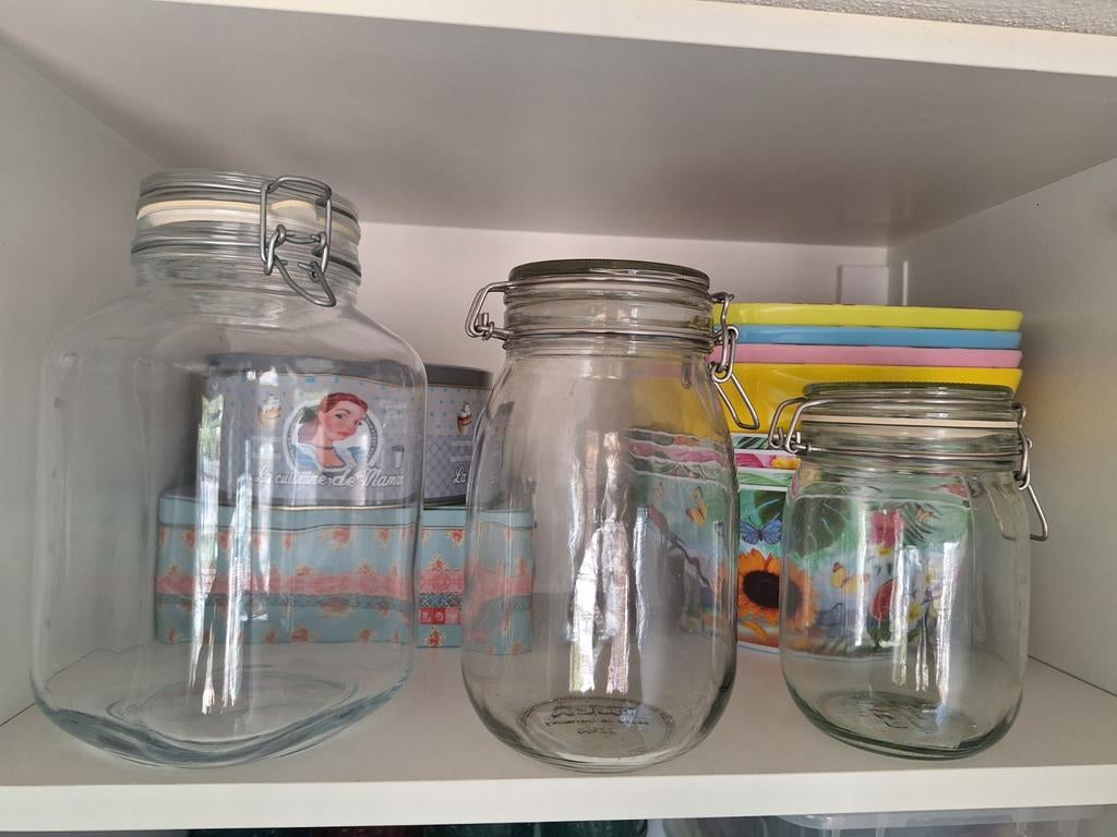 3 grote weckpotten voorraadpot, Huis en Inrichting, Keuken | Servies, Ophalen