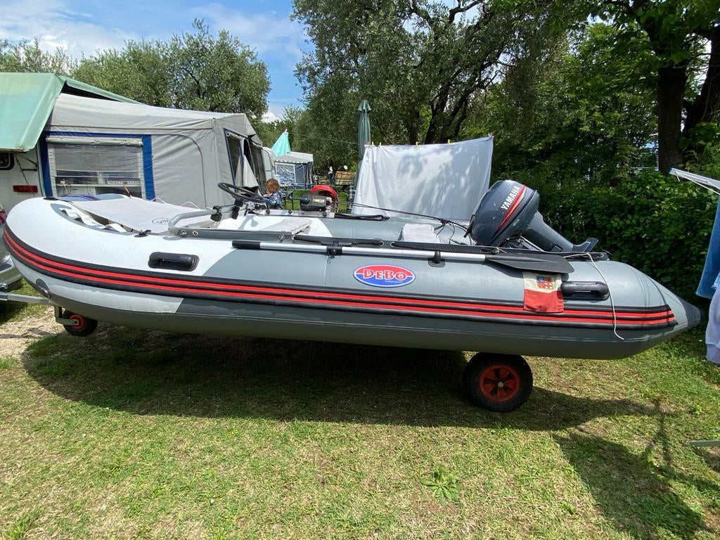 Volledig uitgeruste rubberboot 4m, Watersport en Boten, Rubberboten, Ophalen, Aluminium, Gebruikt, Yamaha