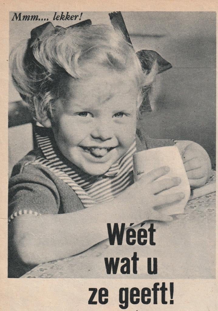 Retro reclame 1960 California meisje Marijke beker mok, Verzenden, Overige typen