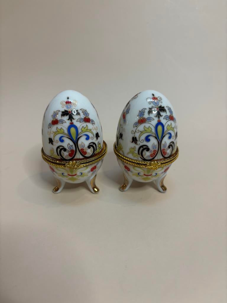 Vintage porseleinen sieraden eieren - Prachtige staat, Verzamelen, Ophalen of Verzenden, Zo goed als nieuw, Porselein, Overige typen