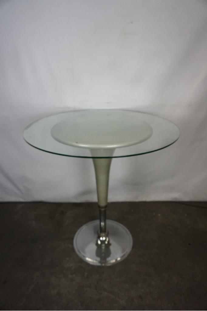 Statafel met glazen blad