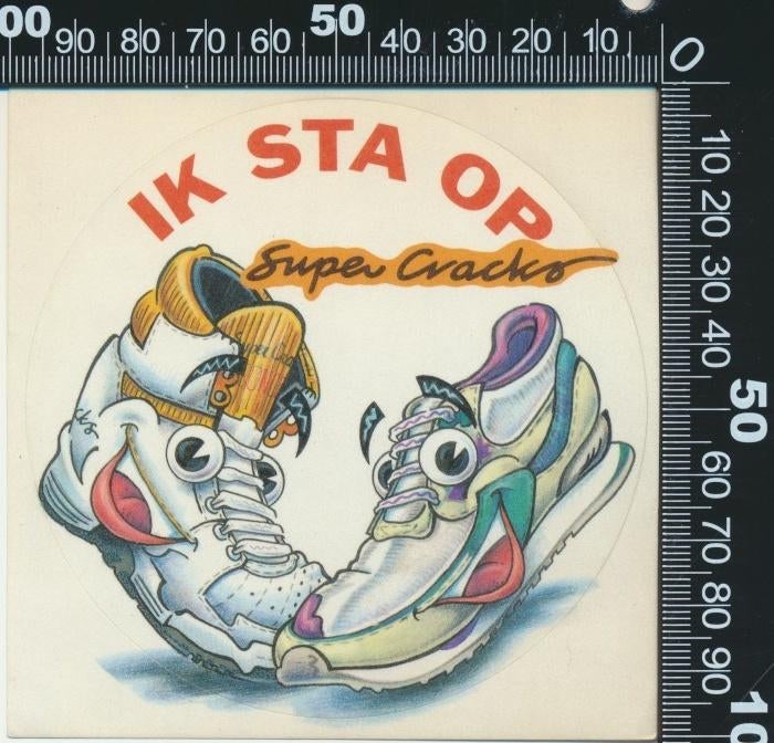 Sticker: Super Cracks - Ik sta op, Ophalen of Verzenden, Zo goed als nieuw, Bedrijf of Vereniging